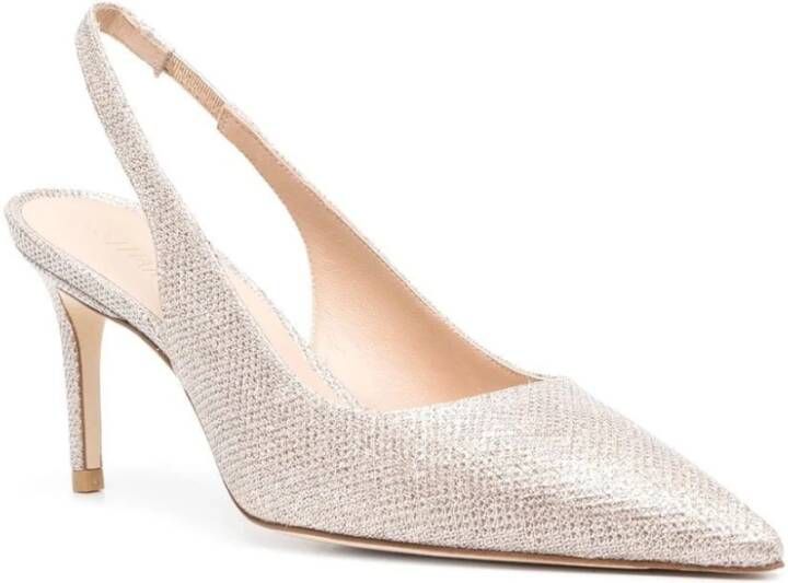 Stuart Weitzman Zilveren Leren Slingback met Stiletto Hak Gray Dames - Foto 3