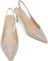 Stuart Weitzman Glitter Slingback Stiletto Heel Pumps Beige Dames - Thumbnail 7