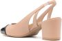 Stuart Weitzman Kleur-Blok Leren Slingback Hakken Beige Dames - Thumbnail 8