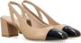 Stuart Weitzman Kleur-Blok Leren Slingback Hakken Beige Dames - Thumbnail 15