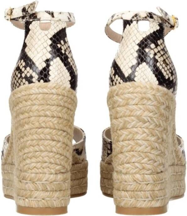 Stuart Weitzman Python Print Sleehak Sandalen met Gesp
