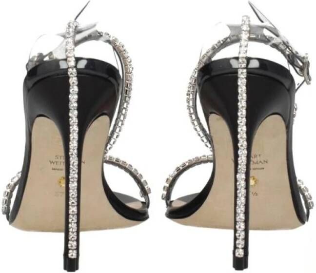 Stuart Weitzman Rhinestone High Heel PVC Sandalen