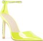 Stuart Weitzman Neon Gele Kristal Ketting Pumps Yellow Dames - Thumbnail 3