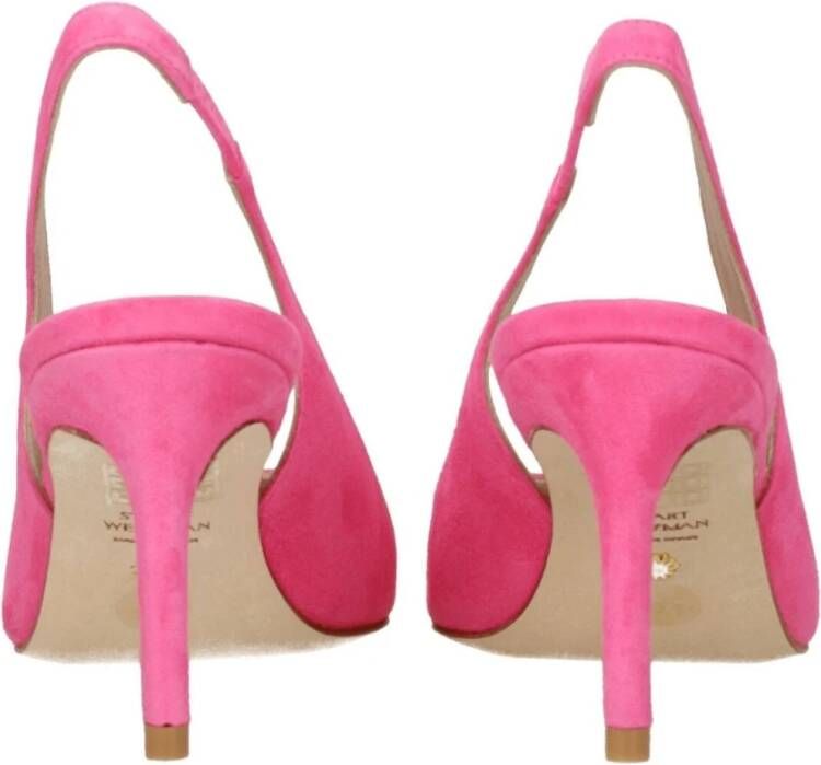 Stuart Weitzman Roze Leren Hoge Hakken Pumps