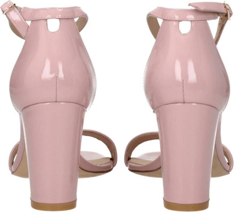 Stuart Weitzman Roze leren stiletto hak sandalen