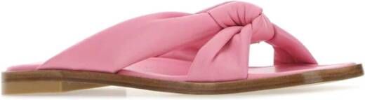 Stuart Weitzman Roze nappa lederen playa slippers Roze Dames