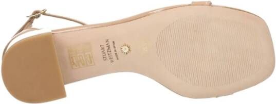 Stuart Weitzman Roze Patentleren Sandaal met Gesp