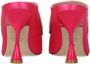 Stuart Weitz Roze Satijnen Strass Hoge Hak Sandalen - Thumbnail 2