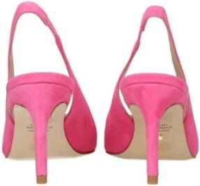 Stuart Weitzman Roze Suède Middelhak Sandalen