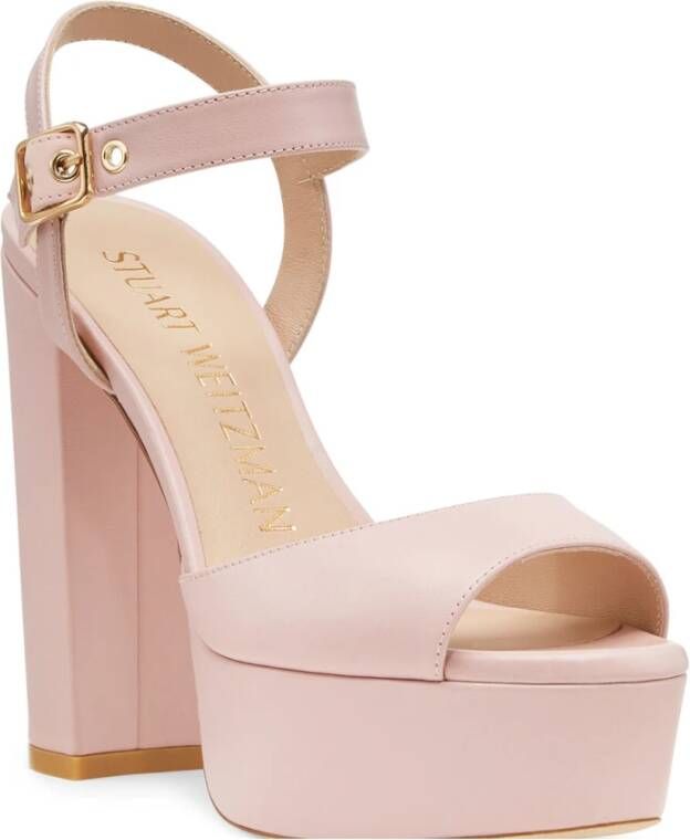 Stuart Weitzman Ryder 95 Platform Sandal Roze Dames