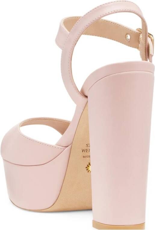 Stuart Weitzman Ryder 95 Platform Sandal Roze Dames