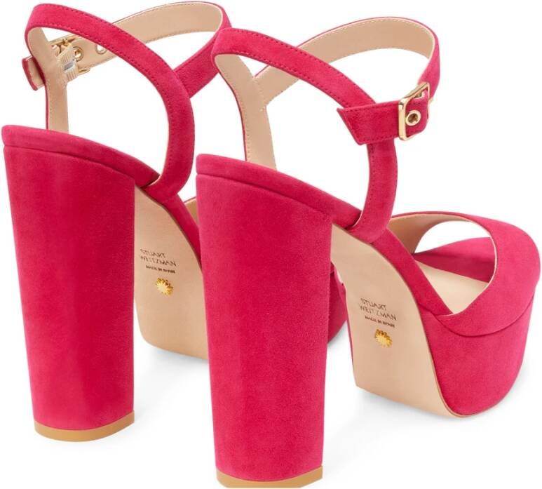 Stuart Weitzman Ryder 95 Platform Sandal Roze Dames