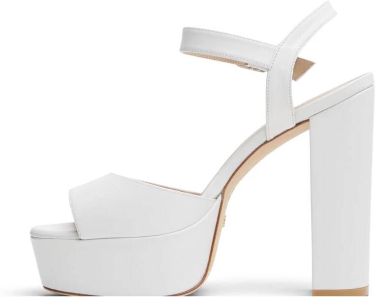 Stuart Weitzman Ryder 95 Platform Sandal Wit Dames