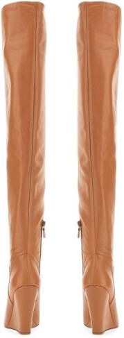 Stuart Weitzman Saloon 100 Wedge Boots Bruin Dames