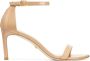 Stuart Weitzman Verhoog je schoenenspel met Nunakedstraight Sandal Beige Dames - Thumbnail 2