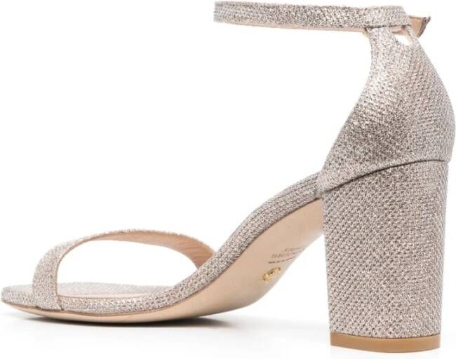 Stuart Weitzman Sandalen met hoge hak en glitterdetail Gray Dames