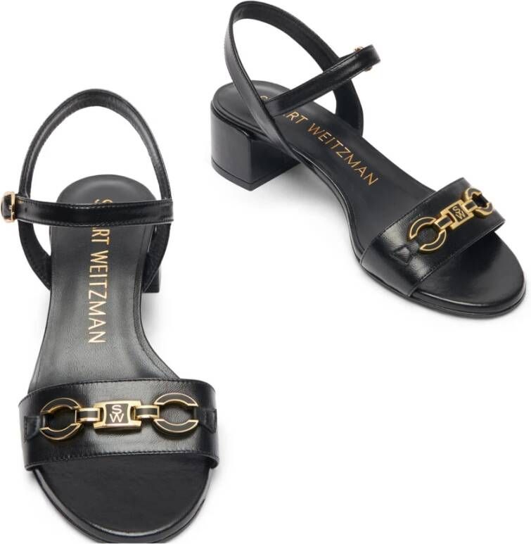 Stuart Weitzman Elegante Sandaal met Logo Detail Pink Dames