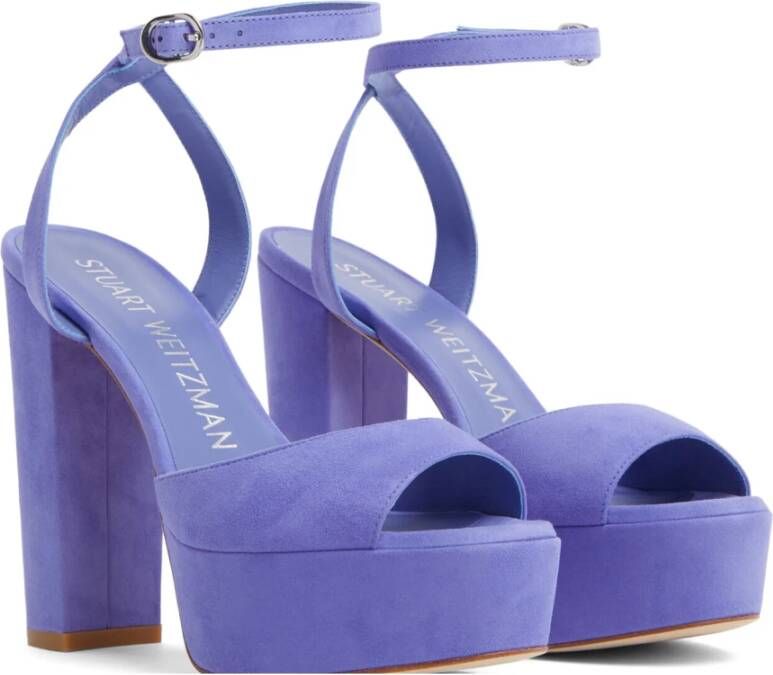 Stuart Weitzman Ryder II Platform Sandaal Purple Dames - Foto 5