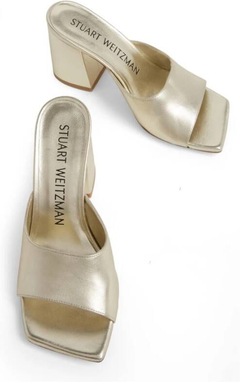 Stuart Weitzman Flareblock Slide Hakken Muiltjes Purple Dames - Foto 5