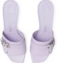Stuart Weitzman Metalen Gesp Hak Muiltje Sandaal Purple Dames - Thumbnail 3
