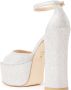 Stuart Weitzman Verhoog je stijl met Skyhigh 145 Plateau Sandalen White Dames - Thumbnail 2