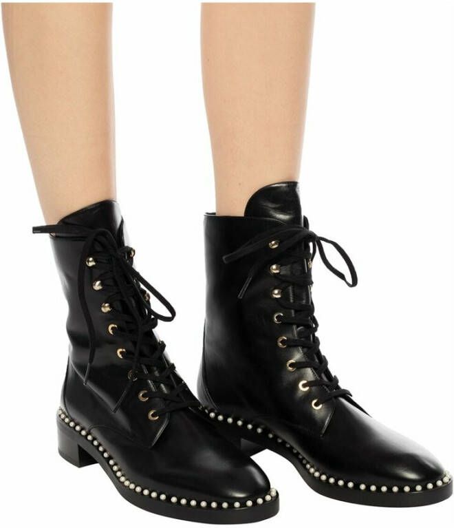 Stuart Weitzman Sondra veter-up hakken enkellaarzen Zwart Dames