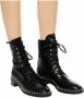 Stuart Weitzman Sondra veter-up hakken enkellaarzen Zwart Dames - Thumbnail 2