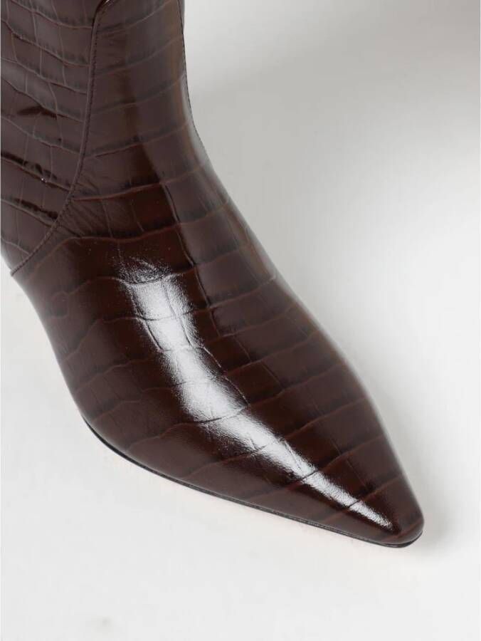 Stuart Weitzman Stijlvolle CrocEmbossed Lage Hak Laarzen