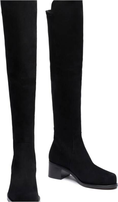 Stuart Weitzman Stoere Over-de-Knie Laars Black Dames