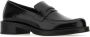 Stuart Weitzman Stoere zwarte leren loafers Black Dames - Thumbnail 2