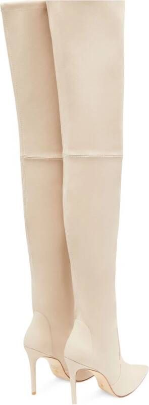 Stuart Weitzman Stretch Overknee Laars Beige Dames