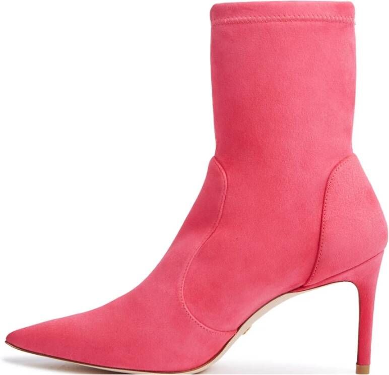 Stuart Weitzman Stuart 85 Stretch Bootie Roze Dames