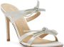 Stuart Weitzman Bow 100 Slide Sandalen White Dames - Thumbnail 4