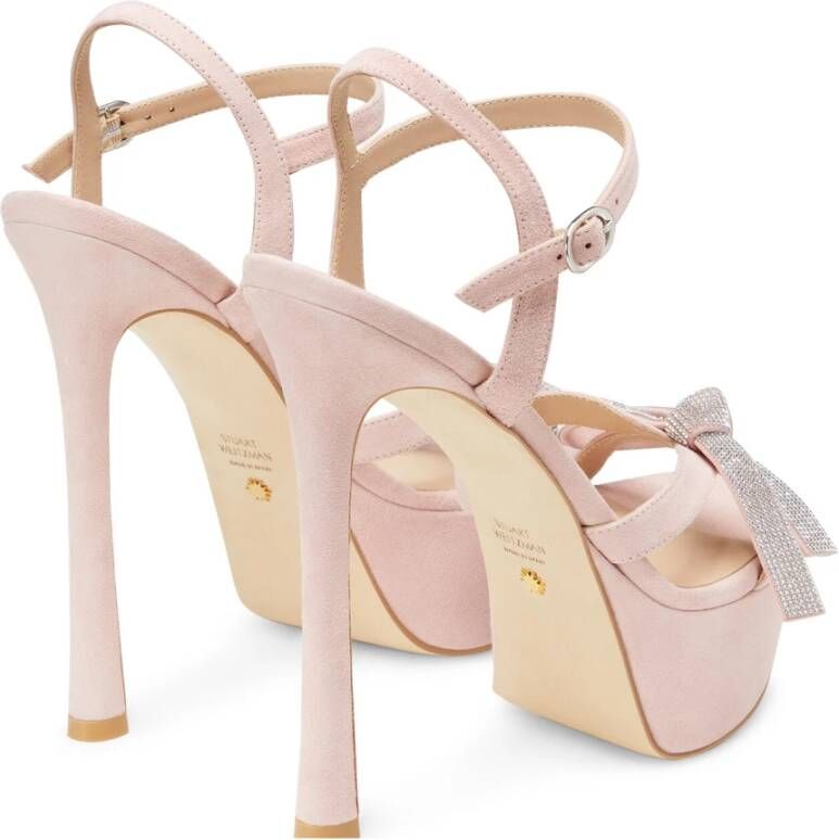 Stuart Weitzman SW Mega BOW Platform Sandal Roze Dames