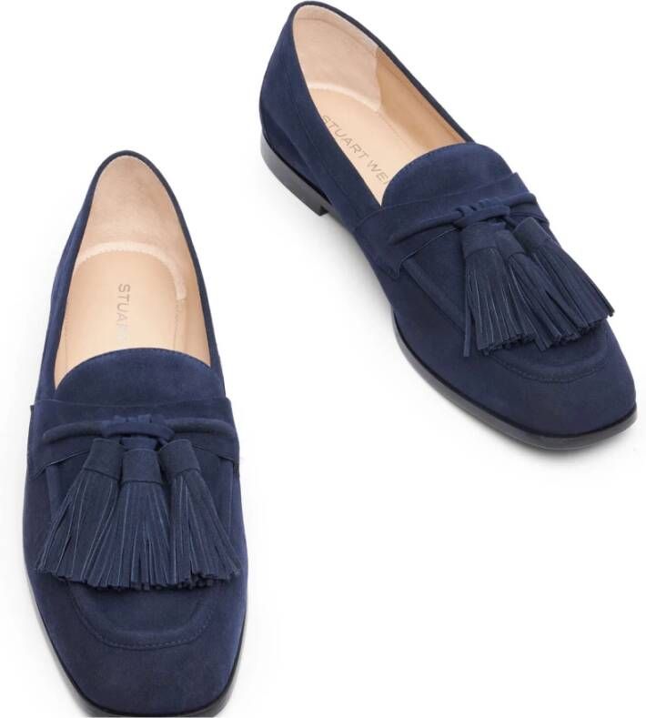 Stuart Weitzman Tassel Loafer met amandelvormige neus