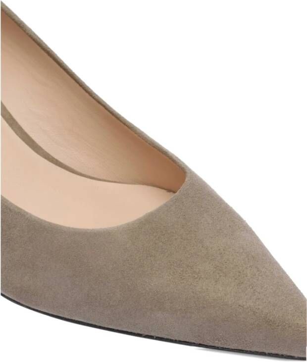 Stuart Weitzman Taupe Slip-On Stiletto Hakken