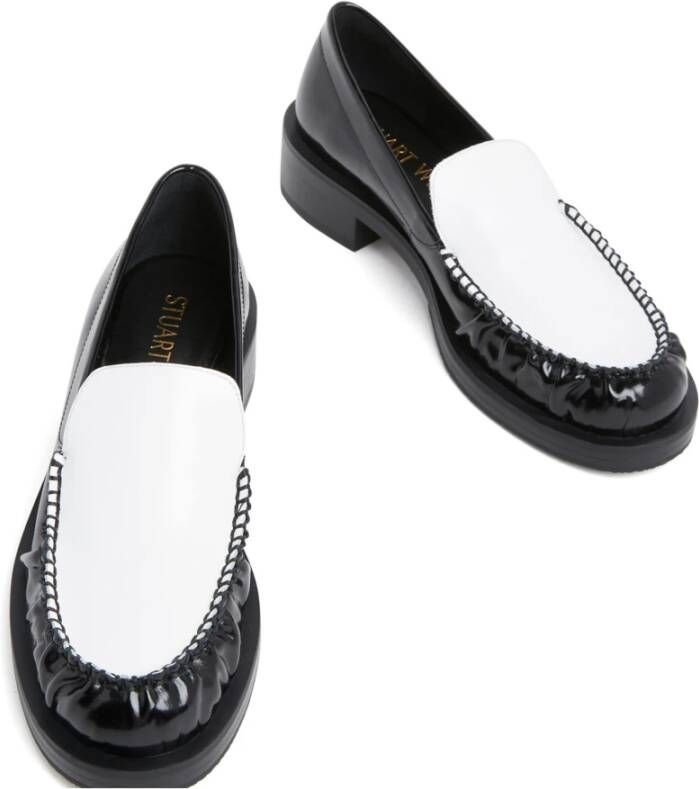 Stuart Weitzman Tijdloze Grayson Loafer met Modern Design Black Dames