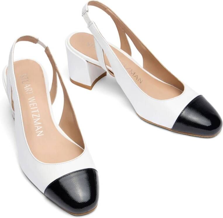 Stuart Weitzman Tijdloze Slingback Pump White Dames