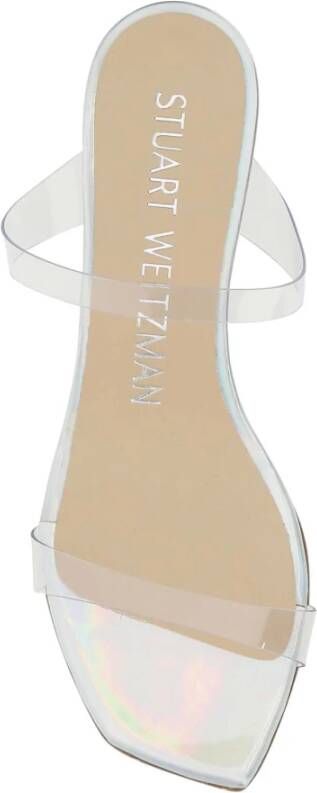 Stuart Weitzman Transparante PVC Lucite Aleena Mules Grijs Dames