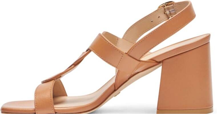 Stuart Weitzman Twisted Strap Sandal Brown Dames