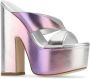 Stuart Weitzman Veelkleurig leer Miami SoHigh 145 muilezels Grijs Dames - Thumbnail 2