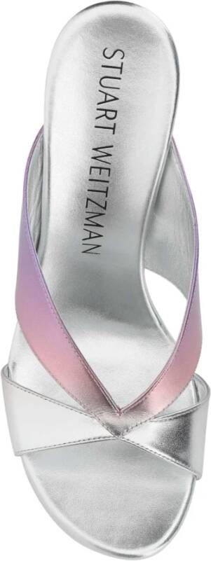 Stuart Weitzman Veelkleurig leer Miami SoHigh 145 muilezels Grijs Dames