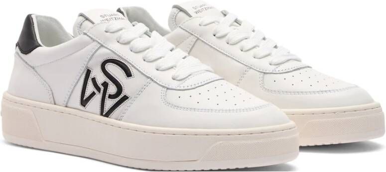 Stuart Weitzman Verfijnde Tennissneaker met Elegant Design White Dames