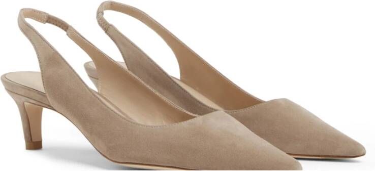 Stuart Weitzman Verhoog je look met de Stuart 50 Slingback Pump Beige Dames