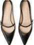 Stuart Weitzman Verstelbare Band Platte Schoen Black Dames - Thumbnail 4