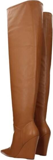 Stuart Weitzman Vintage Bruine Leren Sleehaklaarzen