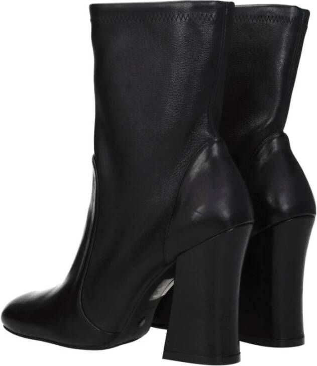 Stuart Weitzman Vintage Hoge Hak Leren Enkellaarzen