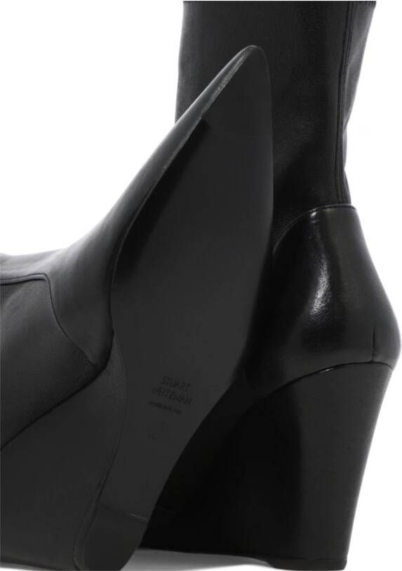 Stuart Weitzman Wedge Sock Enkellaarzen Black Dames