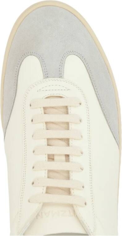 Stuart Weitzman Witte leren low-top sneakers