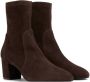 Stuart Weitzman Suede Stretch Bootie 60mm Hak Black Dames - Thumbnail 2